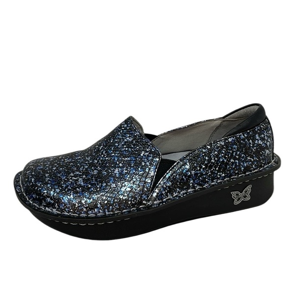 ALEGRIA Shoes Debra Blue Racer Slip On Comfort Clog Size 37 or 7 - Picture 1 of 11